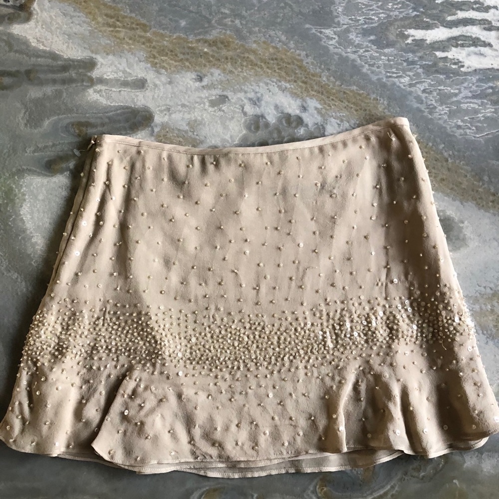 BNWT Valentino Silk Beaded Mini Skirt IT 42
